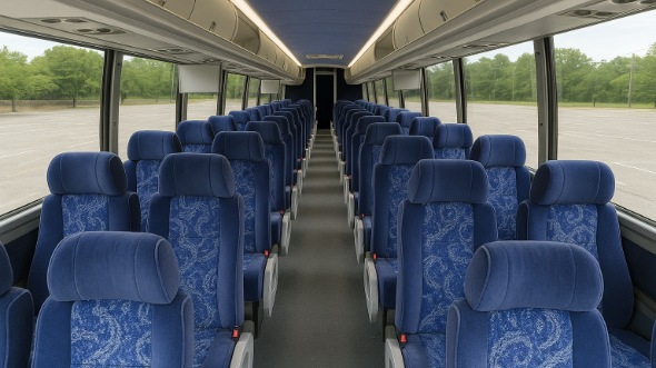 greenville 50 passenger charter bus inside
