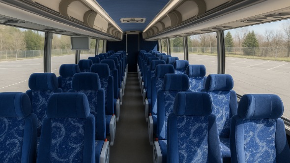 greenville 54 passenger charter bus inside