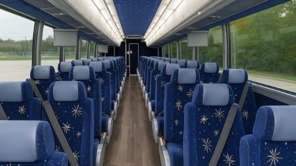 greenville 56 passenger charter bus inside
